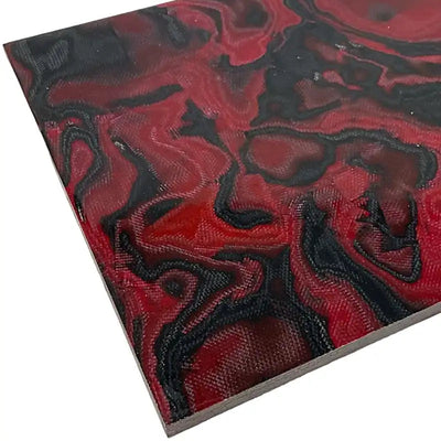 Burl G10 Multicolor Sheets- Red/Black - Maker Material Supply
