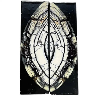 Mammoth Ivory Crosscut Hybrid Scales- .18" x 1.2" x 4.2"- Raffir® Fossils- CCIH9 - Maker Material Supply