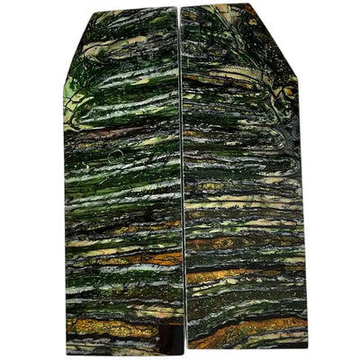 Mammoth Molar Scales- GREEN- .22" x 1.6" x 4.7"- Raffir® Fossils- MMS1 - Maker Material Supply