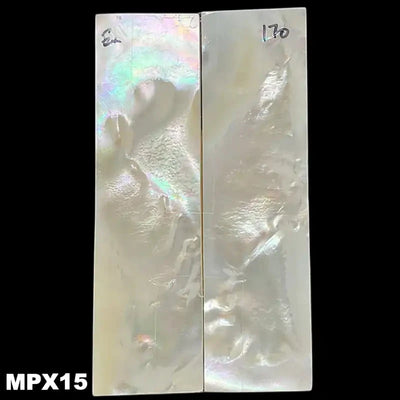 Mother of Pearl- Knife Handle Scales- Exhibition Grade- 1/8" x .9" x 3.1" - Maker Material Supply