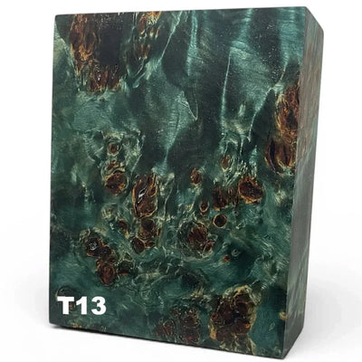 Poplar Burl Large Blocks- TEAL- Raffir® Wood - Maker Material Supply