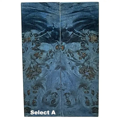 Poplar Burl Scales & Blocks- BLUE- Raffir® Wood - Maker Material Supply