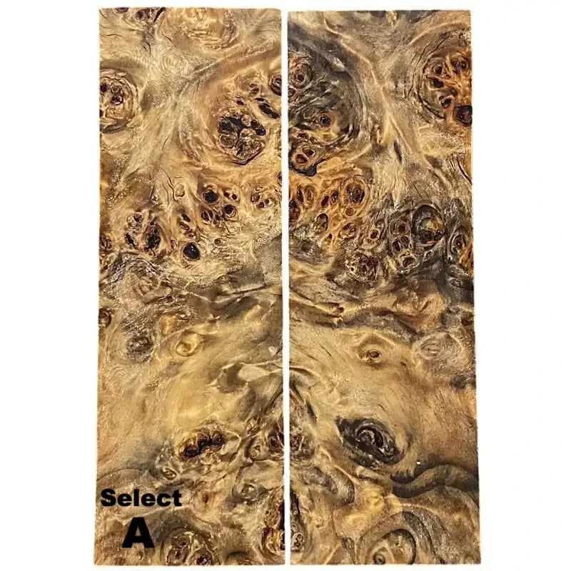 Poplar Burl Scales & Blocks- NATURAL- Raffir® Wood - Maker Material Supply
