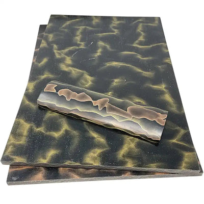 Raffir® Noble Curly Brass/Bronze Composite- BLACK- Sheets - Maker Material Supply