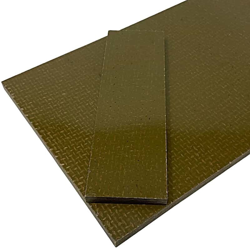 Burlap Micarta- GREEN- Sheets - Maker Material Supply