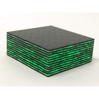 CarbonWaves- "ACID RAIN" Green Glow Carbon Fiber - Maker Material Supply