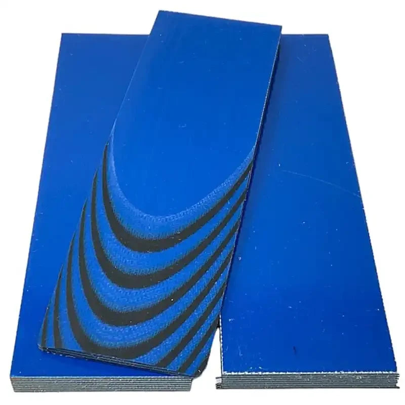 AmeraGrip G10 with Nitrile Rubber- Blue G10 and Black Nitrile- 1/4" Scales - Maker Material Supply