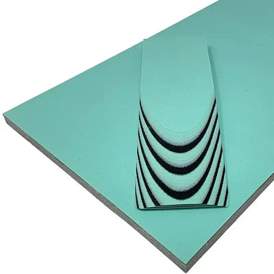 AmeraGrip G10 with Nitrile Rubber- Tiffany Blue w/ Black Nitrile- 1/4" Sheets - Maker Material Supply