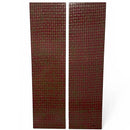 BURGUNDY Burlap / GREEN Canvas Micarta- 3/8" x 1.5" x 5.7" Scales - Maker Material Supply