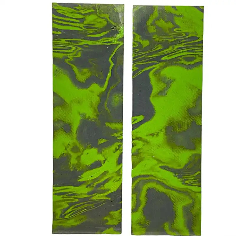 Burl G10 Multicolor Scales- Neon Green/Cool Grey - Maker Material Supply