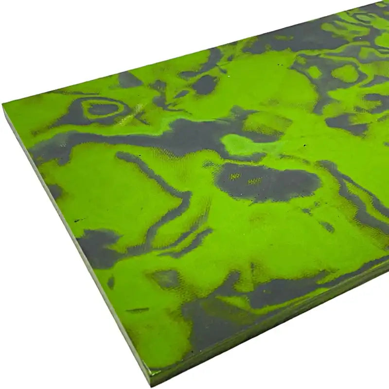 Burl G10 Multicolor Sheets- Neon Green/Cool Grey - Maker Material Supply