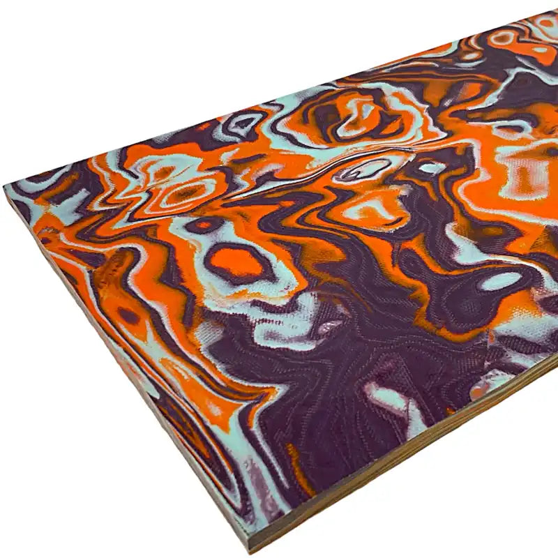 Burl G10 Multicolor Sheets- Tiffany Blue/Orange/Purple - Maker Material Supply