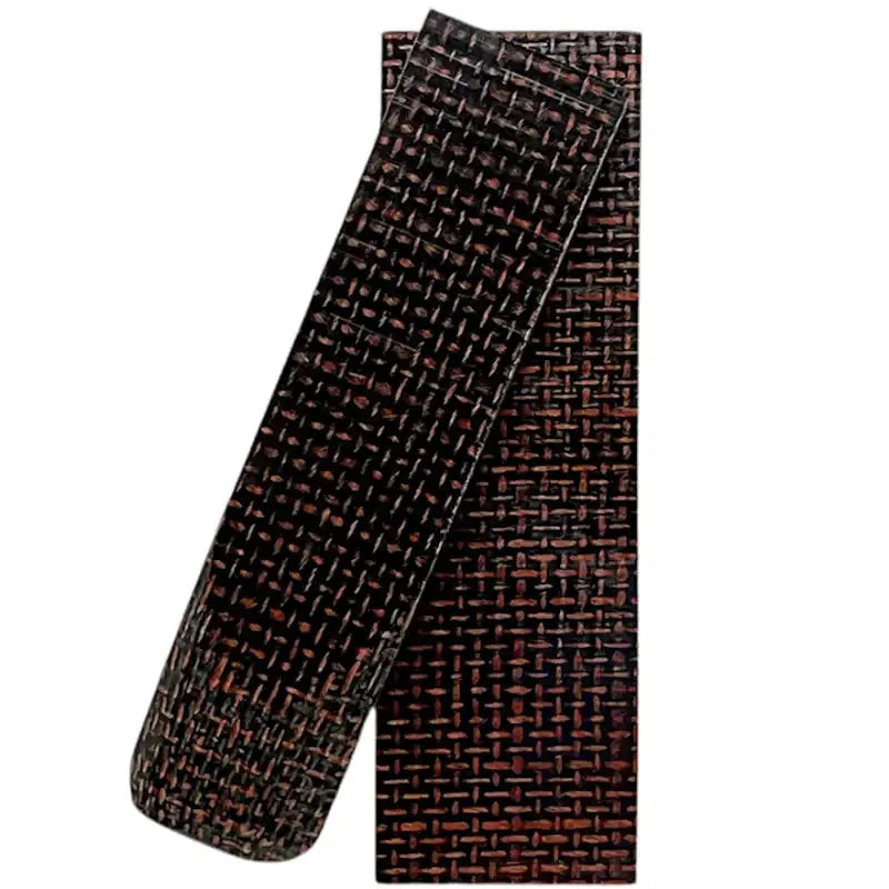 Burlap Micarta- Black/Red- Scales - Maker Material Supply