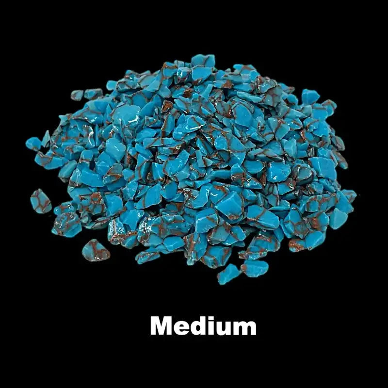 Crushed TruStone- Turqoise w Copper Web - Maker Material Supply