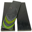 DymaLux "GREEN HORNET" Laminated Wood Knife Handle Scales- 3/8" x 1.5" x 5" - Maker Material Supply