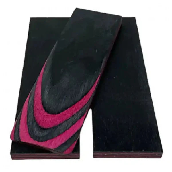 DymaLux "PINK PANTHER" Laminated Wood Knife Handle Scales- 3/8" x 1.5" x 5" - Maker Material Supply