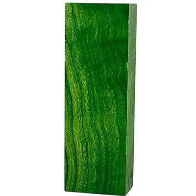 Flamed Poplar Blocks- 1" x 1.5" x 4.9"- GREEN- Raffir® Wood - Maker Material Supply