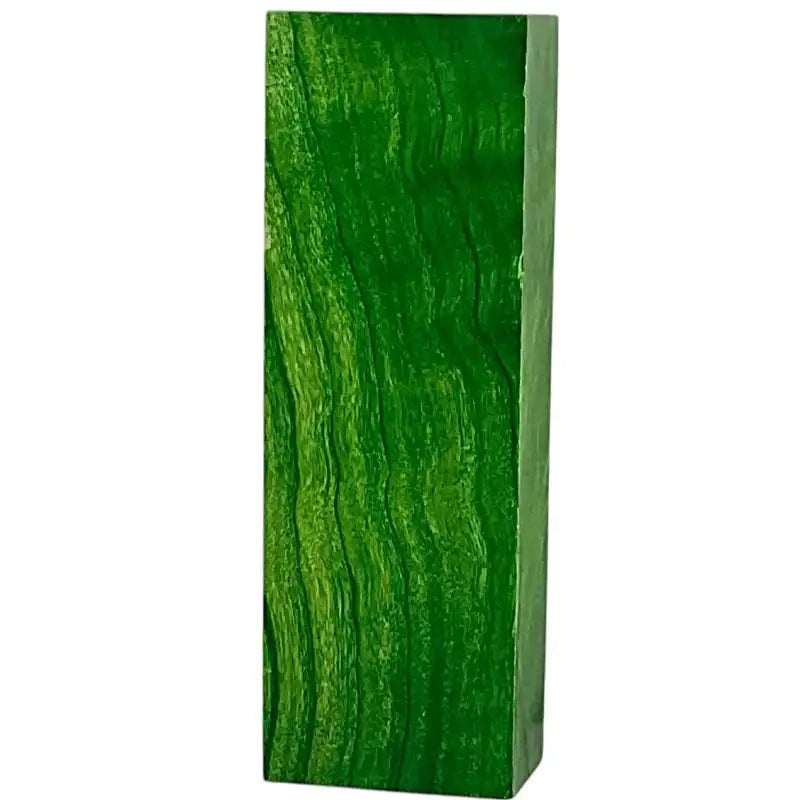 Flamed Poplar Block- GREEN- Stabilized & Dyed Wood by Raffir® - Maker Material Supply