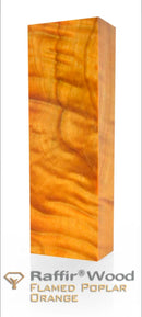 Flamed Poplar Scales- ORANGE- Raffir® Wood - Maker Material Supply