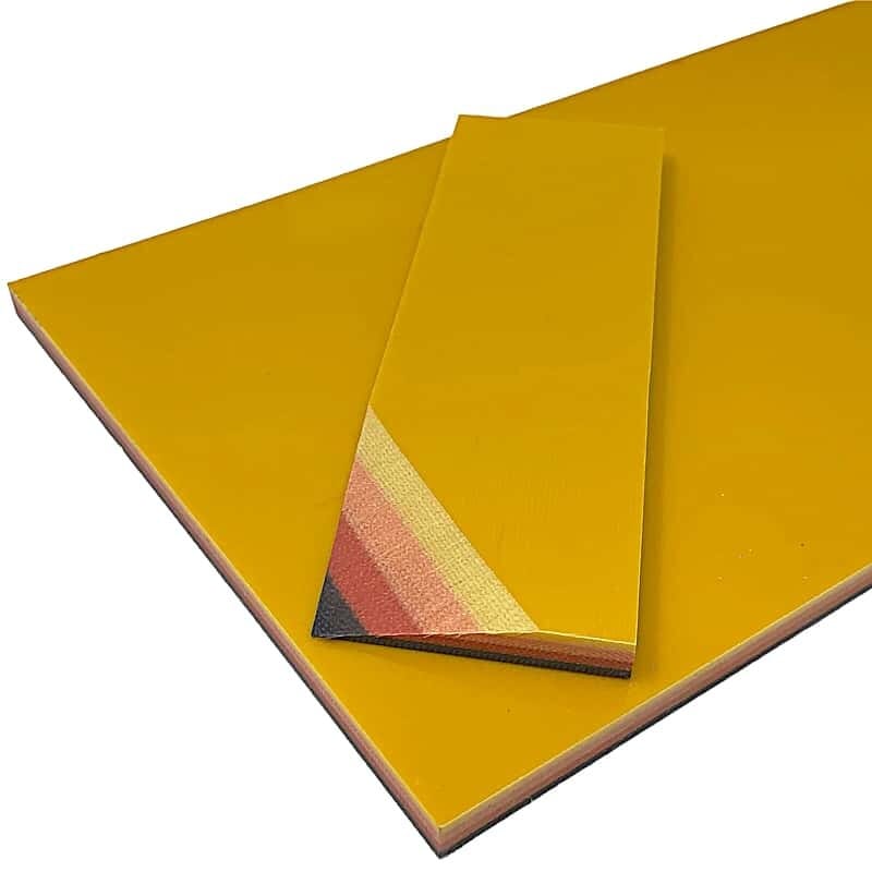 G10 Multicolor Sheets- RETRO TRD- Yellow/Orange/Red/Black- 1/4" - Maker Material Supply