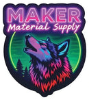 Maker Material Supply Howling Wolf Sticker - Maker Material Supply