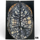 Mammoth Ivory Tusk- HYBRID CROSSCUT w Black Resin- by Raffir®Hobbies & Creative Arts.24" x 1.5" x 4.2"- 5S