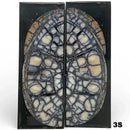 Mammoth Ivory Tusk- HYBRID CROSSCUT w Black Resin- by Raffir®Hobbies & Creative Arts.25" x 1.5" x 4.3"- 3S