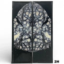 Mammoth Ivory Tusk- HYBRID CROSSCUT w Black Resin- by Raffir®Hobbies & Creative Arts.27" x 1.5" x 4.8"- 2H