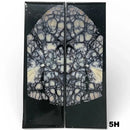 Mammoth Ivory Tusk- HYBRID CROSSCUT w Black Resin- by Raffir®Hobbies & Creative Arts.28" x 1.5" x 4.8"- 5H