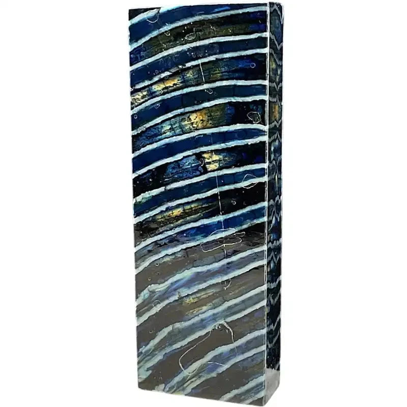 Mammoth Molar Block- BLUE- .89" x 1.6" x 4.8"- Raffir® Fossils- MMBB3 - Maker Material Supply