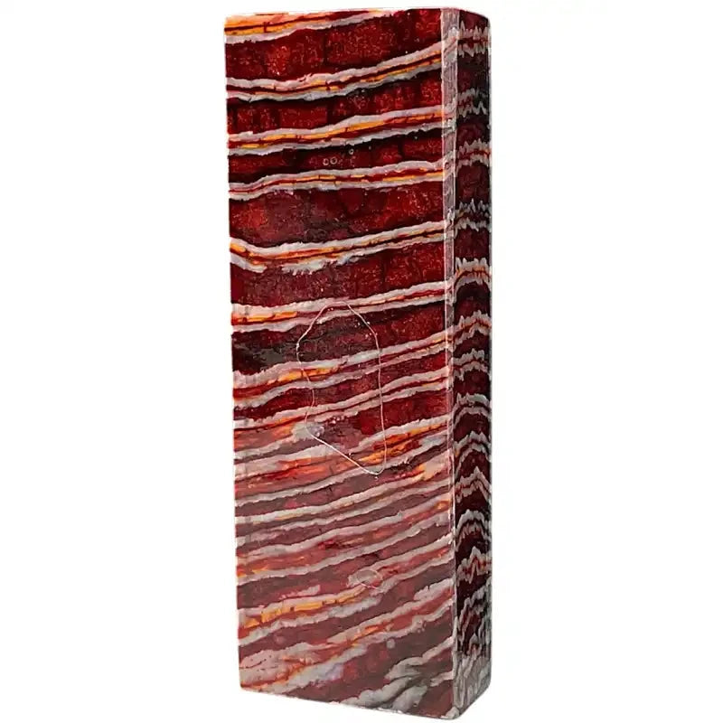 Mammoth Molar Block- RED- .88" x 1.6" x 4.7"- Raffir® Fossils- MR3 - Maker Material Supply