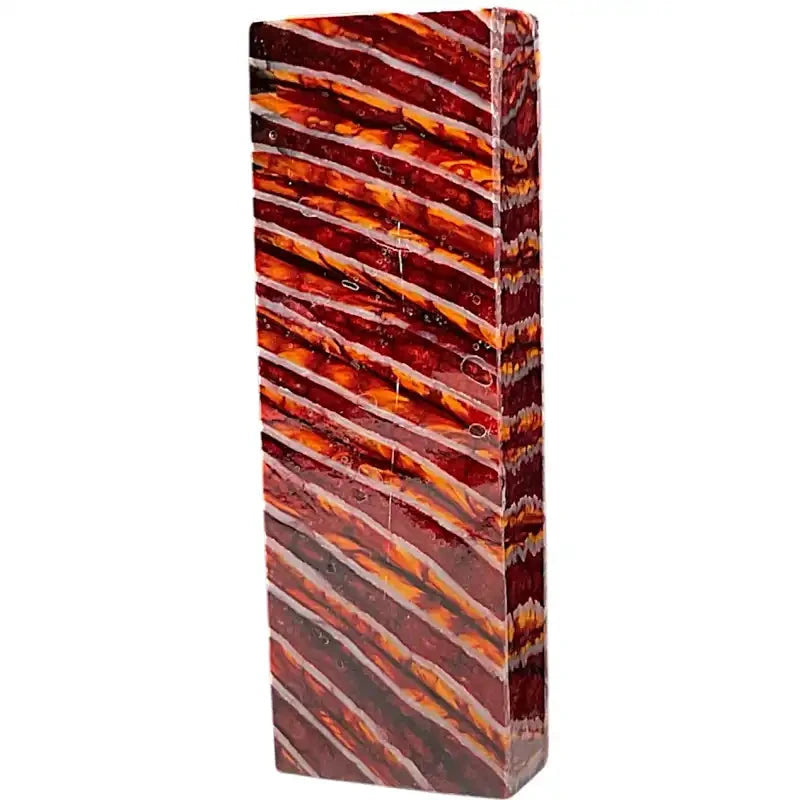 Mammoth Molar Block- RED- .90" x 1.6" x 4.8"- Raffir® Fossils- MR2 - Maker Material Supply