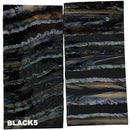 Mammoth Molar Jewelry Sets- 1/8" x 0.9" x 1.8"- BLACK- Raffir® Fossils - Maker Material Supply