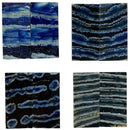 Mammoth Molar Jewelry Sets- 1/8" x 0.9" x 1.8"- BLUE- Raffir® Fossils - Maker Material Supply