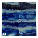 Mammoth Molar Jewelry Sets- 1/8" x 0.9" x 1.8"- BLUE- Raffir® Fossils - Maker Material Supply