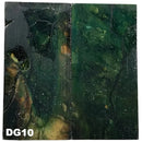 Mammoth Molar Jewelry Sets- 1/8" x 0.9" x 1.8"- DARK GREEN- Raffir® Fossils - Maker Material Supply