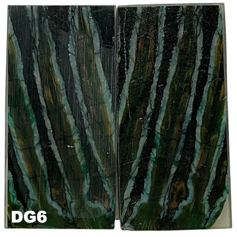 Mammoth Molar Jewelry Sets- 1/8" x 0.9" x 1.8"- DARK GREEN- Raffir® Fossils - Maker Material Supply