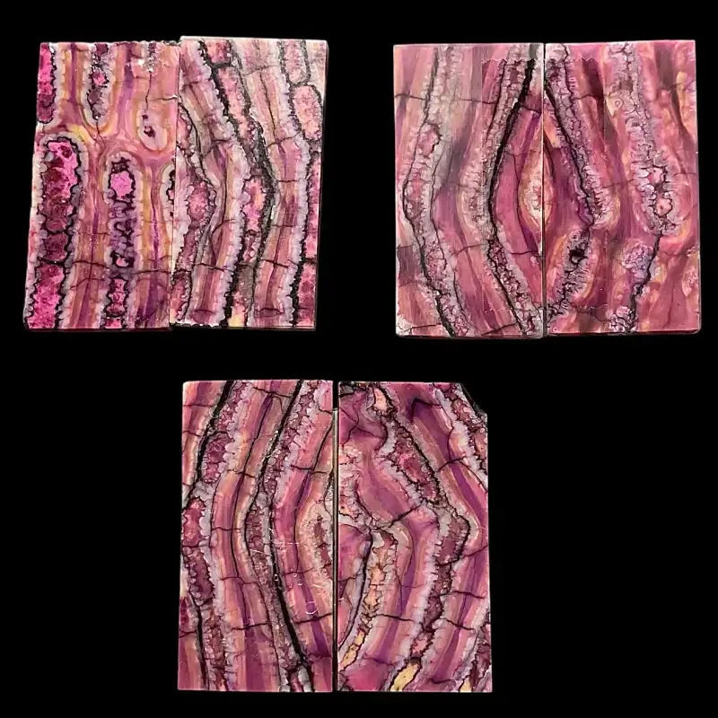 Mammoth Molar Jewelry Sets- 1/8" x 0.9" x 1.8"- PINK- Raffir® FossilsHobbies & Creative Arts
