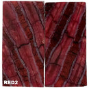 Mammoth Molar Jewelry Sets- 1/8" x 0.9" x 1.8"- RED- Raffir® Fossils - Maker Material Supply