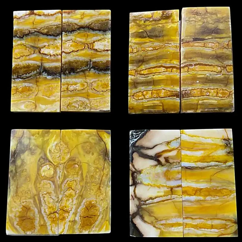 Mammoth Molar Jewelry Sets- 1/8" x 0.9" x 1.8"- YELLOW- Raffir® FossilsHobbies & Creative Arts