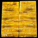 Mammoth Molar Jewelry Sets- 1/8" x 0.9" x 1.8"- YELLOW- Raffir® Fossils - Maker Material Supply