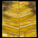 Mammoth Molar Jewelry Sets- 1/8" x 0.9" x 1.8"- YELLOW- Raffir® Fossils - Maker Material Supply