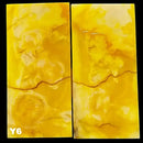 Mammoth Molar Jewelry Sets- 1/8" x 0.9" x 1.8"- YELLOW- Raffir® Fossils - Maker Material Supply