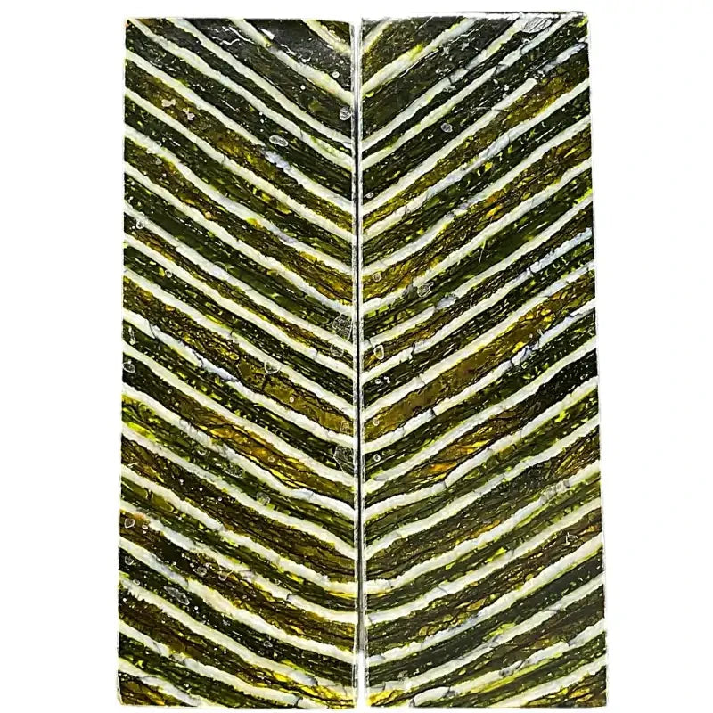 Mammoth Molar Scales- GREEN- .23" x 1.6" x 4.8"- Raffir® Fossils- MM11 - Maker Material Supply