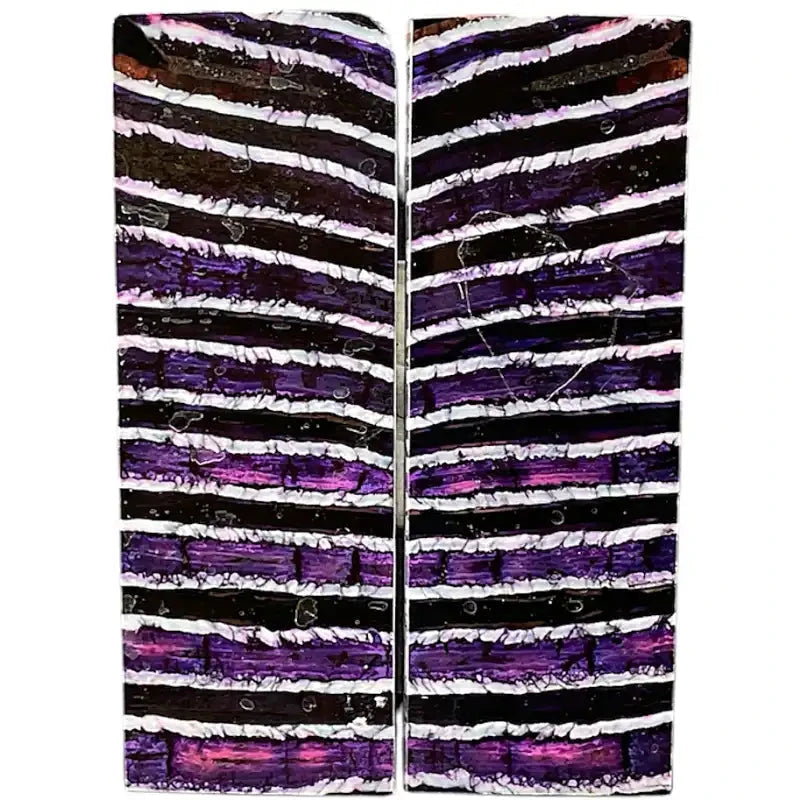 Mammoth Molar Scales- PURPLE- .24" x 1.6" x 4.1"- Raffir® Fossils- MPUR2 - Maker Material Supply