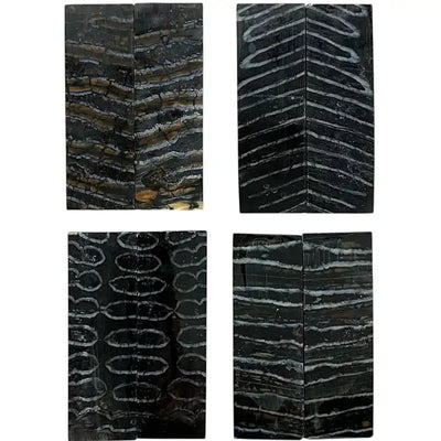 Mammoth Molar Small Sets- 1/8" x 1" x 3"- BLACK- Raffir® Fossils - Maker Material Supply