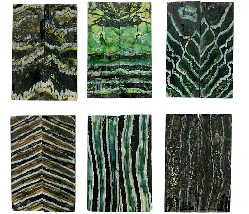 Mammoth Molar Small Sets- 1/8" x 1" x 3"- GREEN- Raffir® Fossils - Maker Material Supply