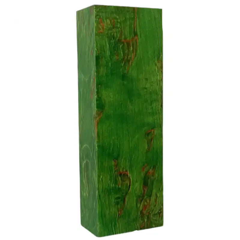 Masur Birch Wood- GREEN CURLY- Stabilized & Dyed by Raffir® - Maker Material Supply