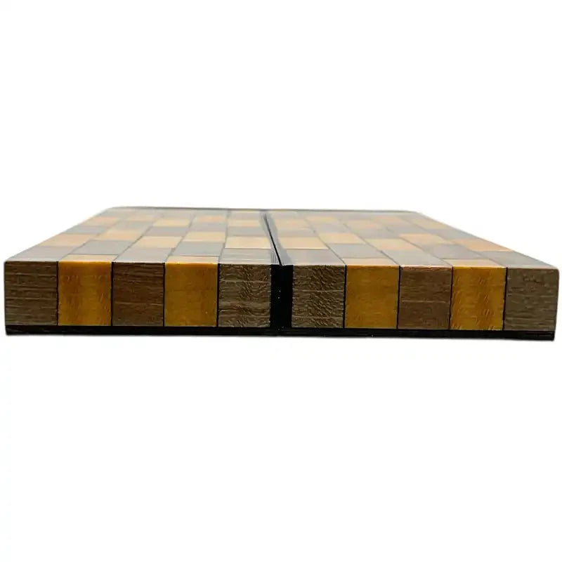 Mosaic Wood Scales- Curly Maple BRICK Pattern- Orange/Brown- Raffir® Wood - Maker Material Supply