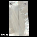 Mother of Pearl- Knife Handle Scales- Exhibition Grade- 1/8" x .9" x 3.1" - Maker Material Supply